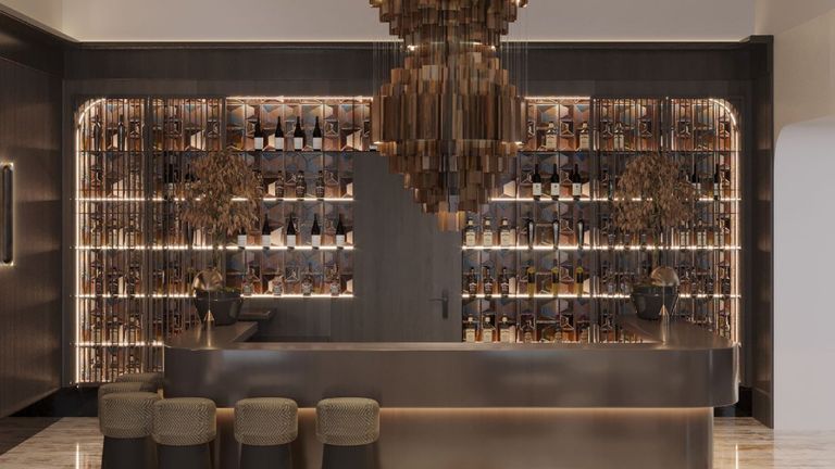 The lobby of Park Lane hotel